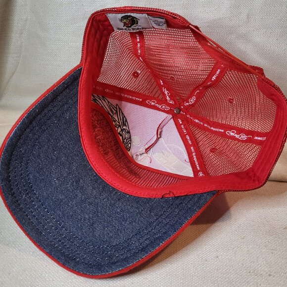 Ed Hardy Love Kills Slowly Adjustable Snapback Hat - Vintage - Picture 7 of 9